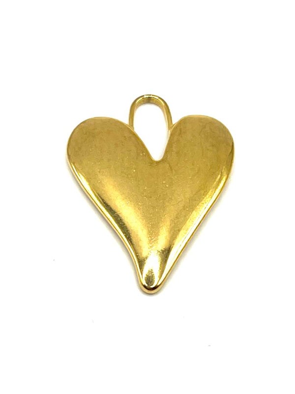 Stainless steel hart Goud 26x3mm