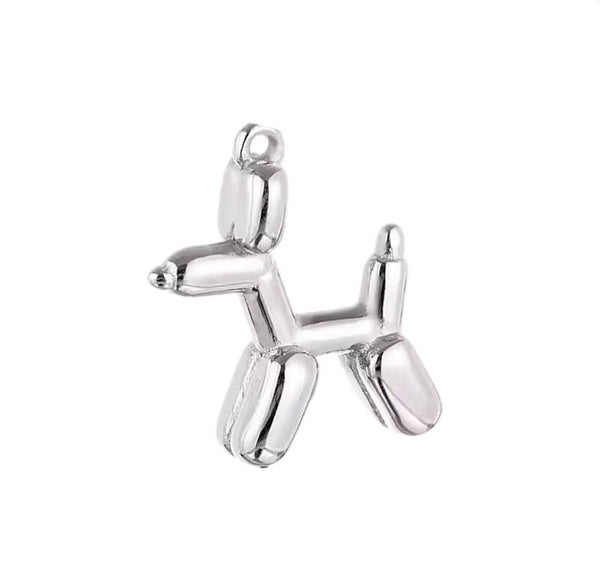 Bedel/hanger stainless steel hond zilver