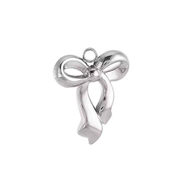 Bedel/hanger stainless steel strik zilver