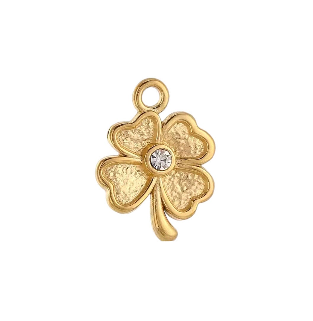 Bedel/hanger stainless steel klaver goud