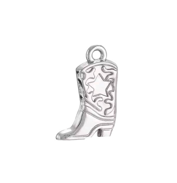 Bedel/hanger stainless steel cowboylaars zilver