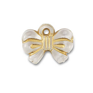 Acryl kralen bow Transparent-gold