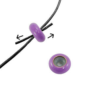Bead stopper Enamel Lavender purple