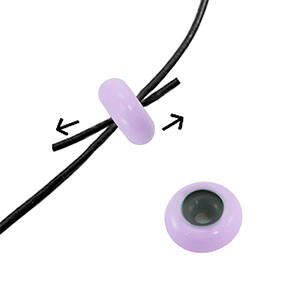 Bead stopper enamel Lilac purple