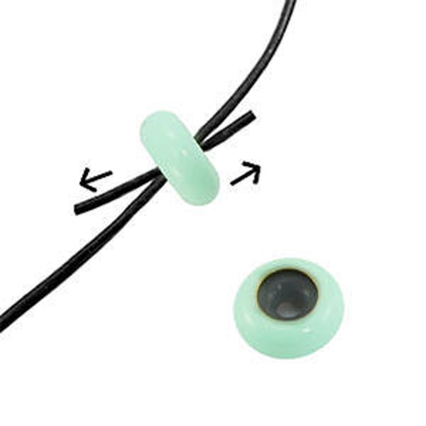 Bead stopper enamel Mint green