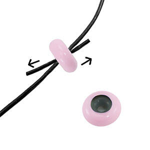 Bead stopper enamel Light pink