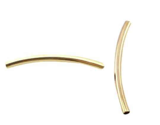 DQ metaal tubes 2,5x35mm gold plated