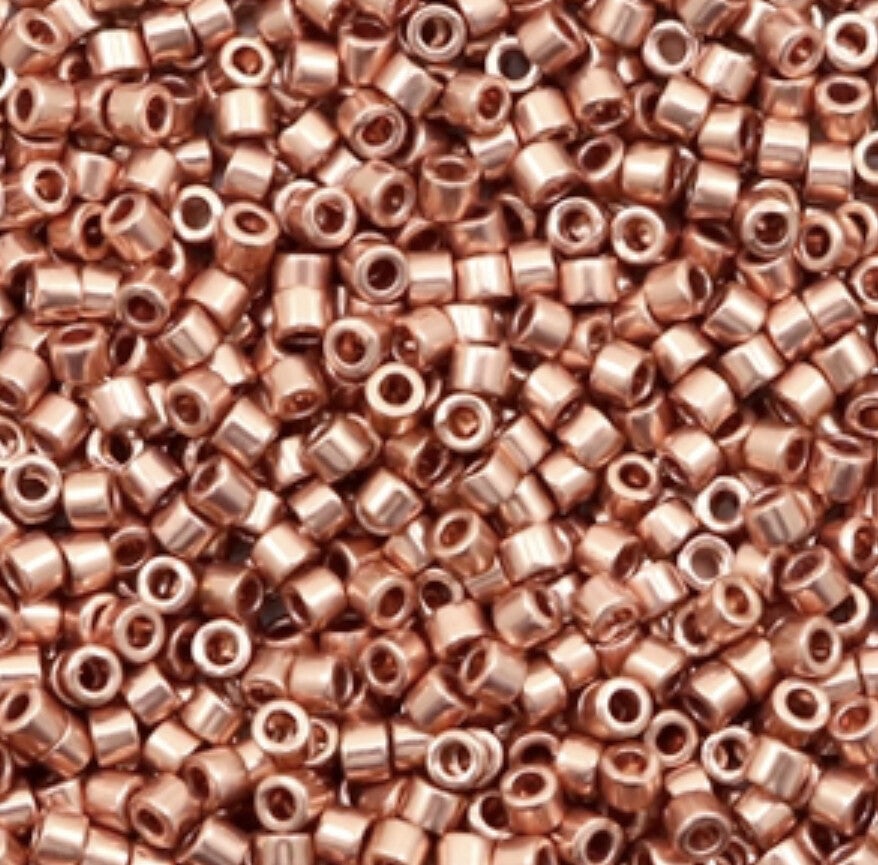 Miyuki delica’s 11/0 2mm plated copper 