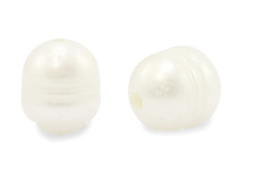 Zoetwater parels Rice 12x10mm groot rijggat 2mm