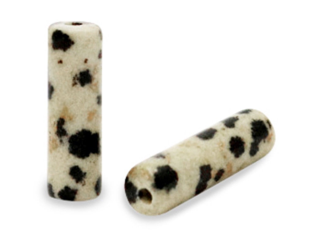 Natuursteen kralen tube 13x4 Greige jaspis