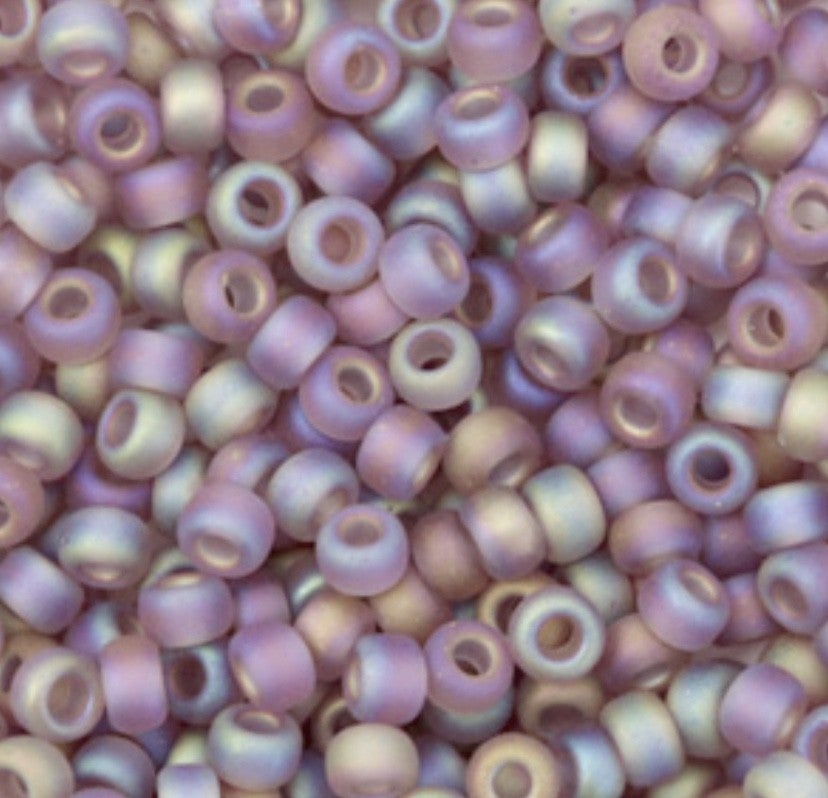 Miyuki 8/0 rocailles 3mm transparant matte smoky amethyst 8-142 fr