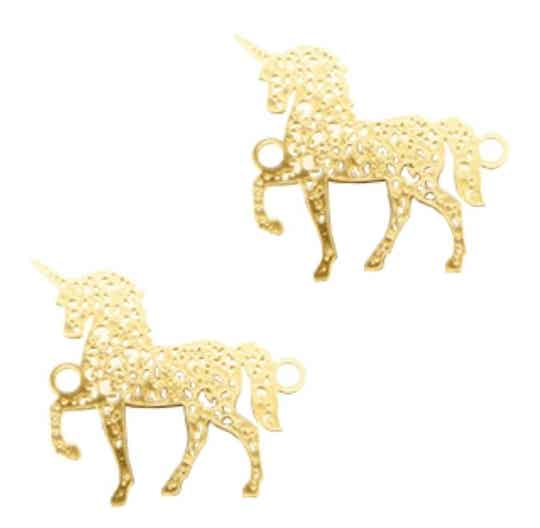 Bohemian tussenstuk unicorn Goud