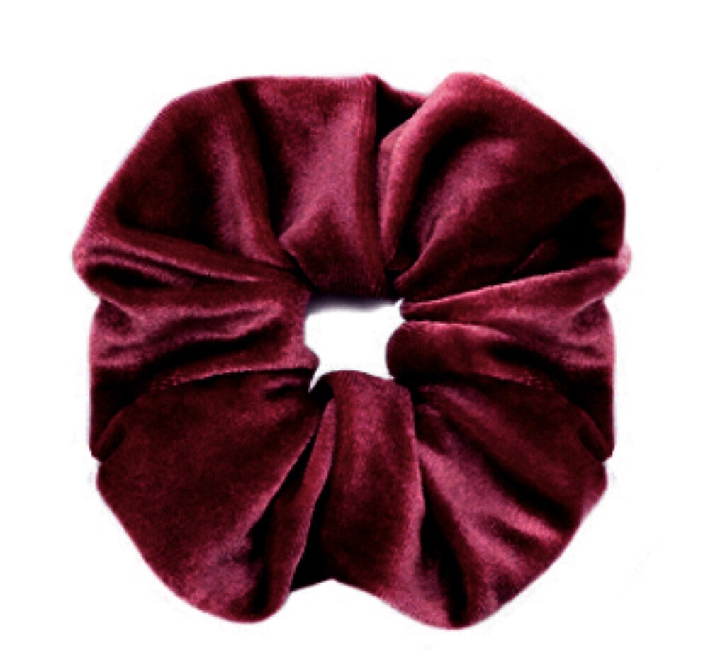 Scrunchie Velvet Port Red