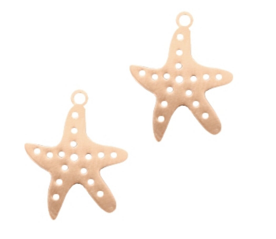 Bohemian hanger / bedel zeester rosé goud 