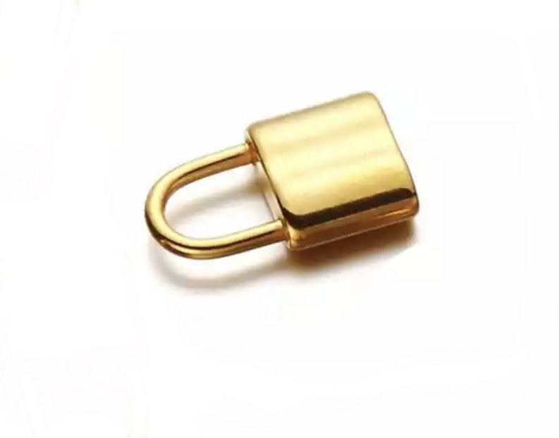 Stainless steel bedel lock goud