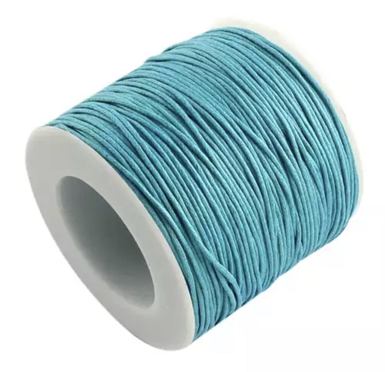 Waxkoord 1mm sky blue 