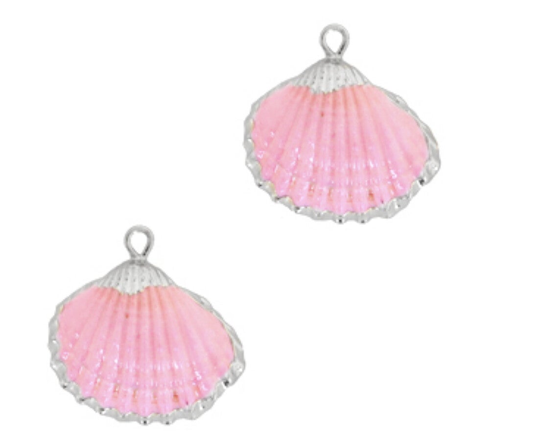 Schelp hanger kokkel Rose - Silver 