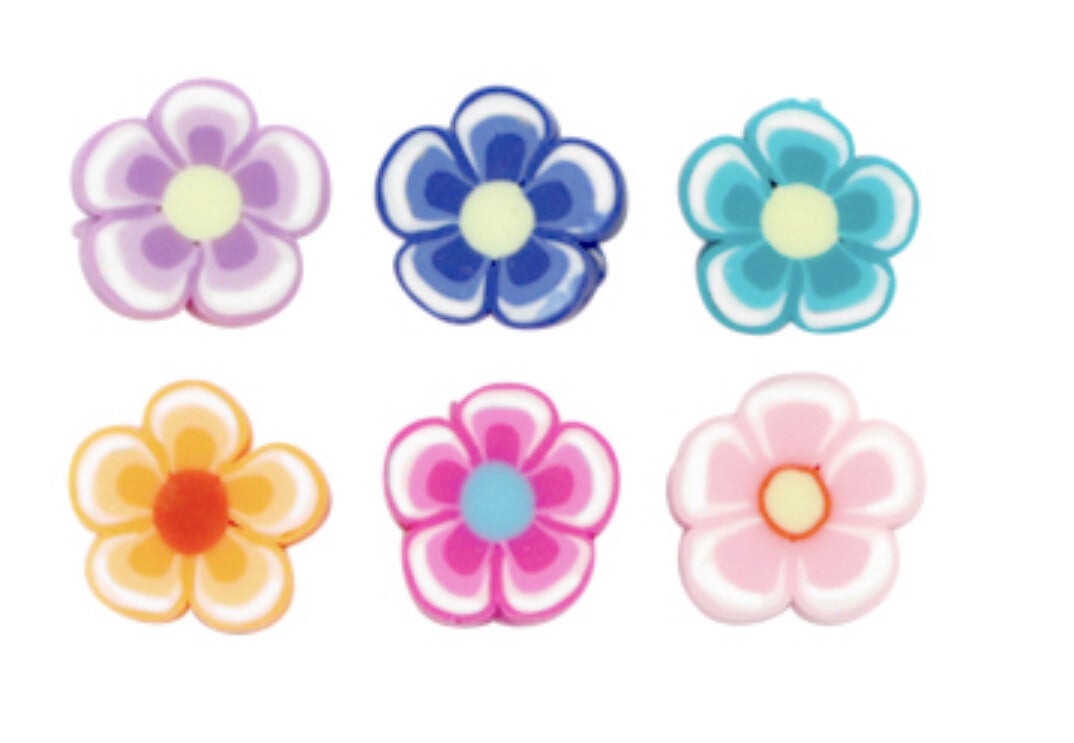 Polymeer kralen flower mix