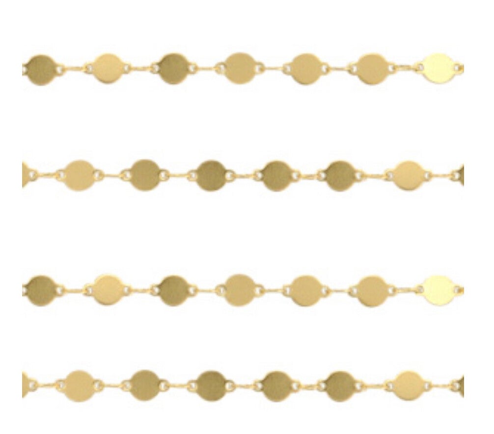 Stainless steel jasseron coin goud 4mm 