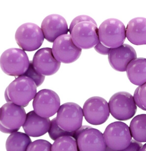 Glaskralen 4 mm opaque Sheer lilac