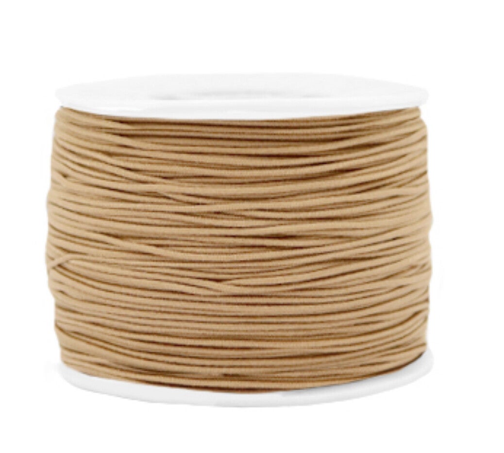 Gekleurd elastisch draad 1,2mm Camel brown
