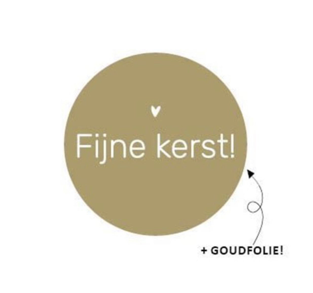 Sticker / wensetiket “Fijne kerst “ 5 stuks