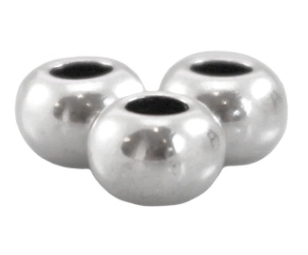 DQ kralen 7x5 mm rijggat 3,3mm zilver