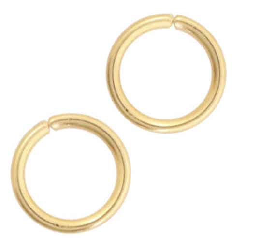 Stainless steel buigringen goud 4mm 10 stuks