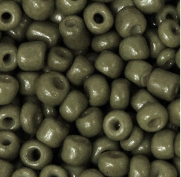 Rocailles 4mm Khaki green.