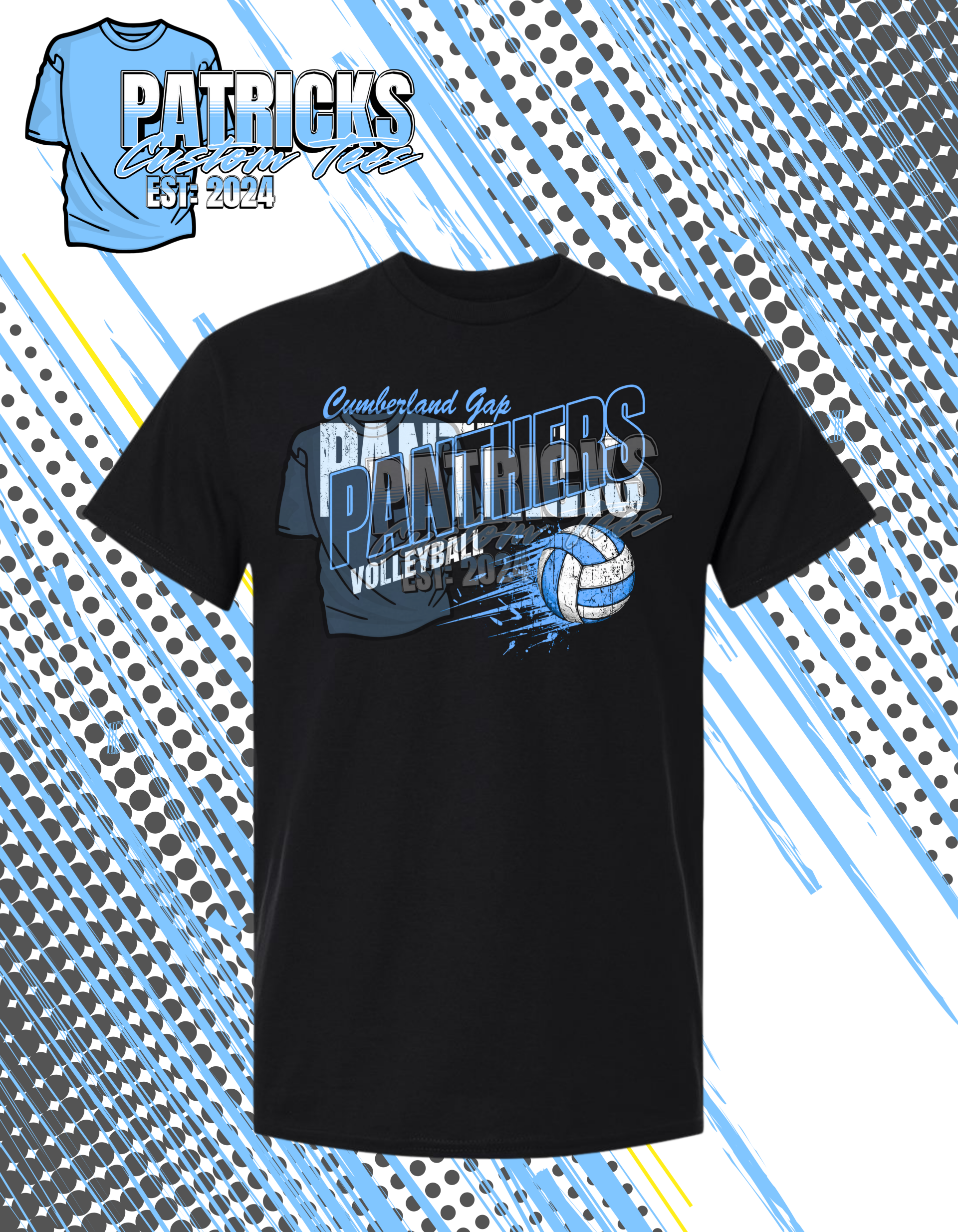 Cumberland Gap Panthers Volleyball T-shirt