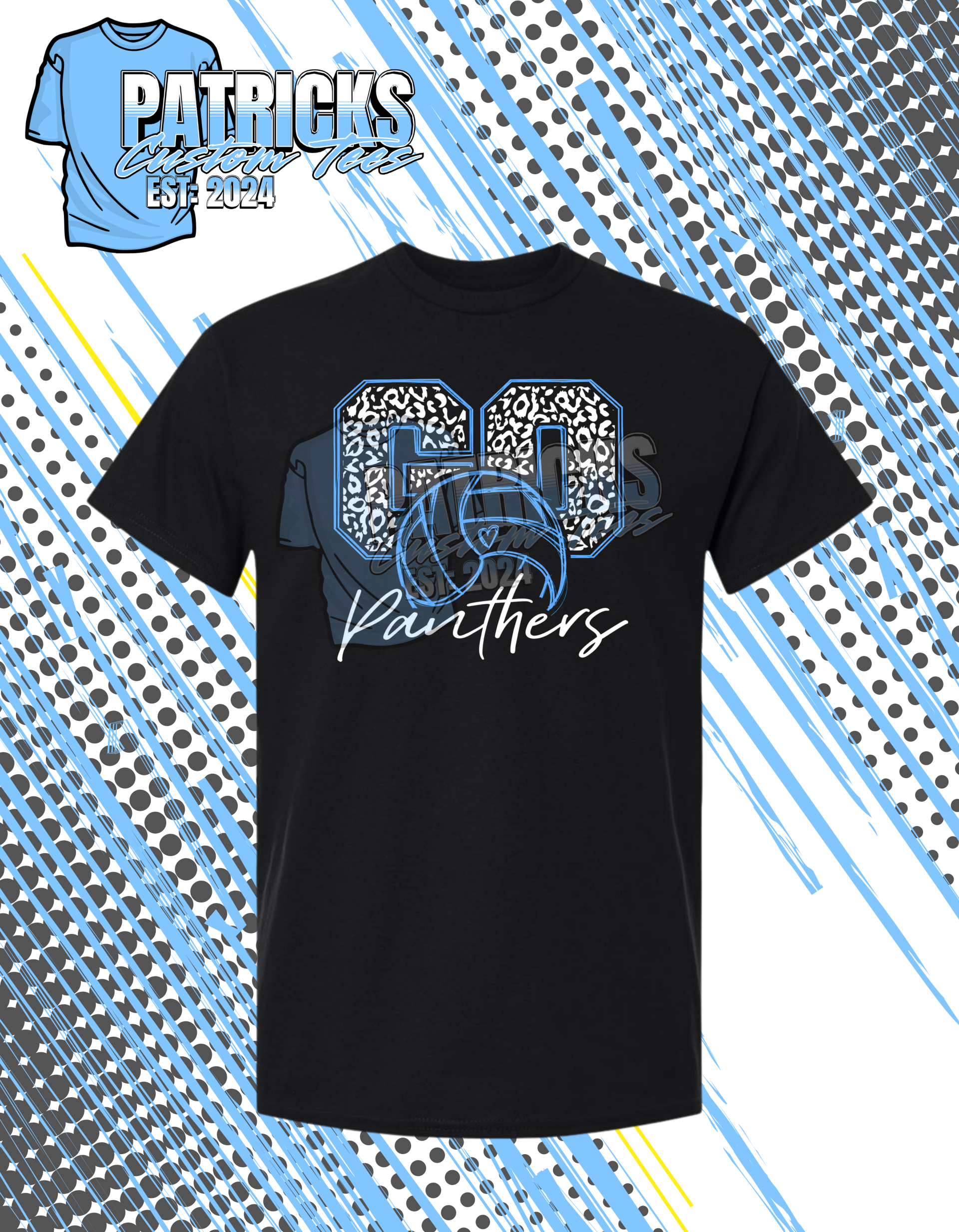 Go Panthers Volleyball T-shirt