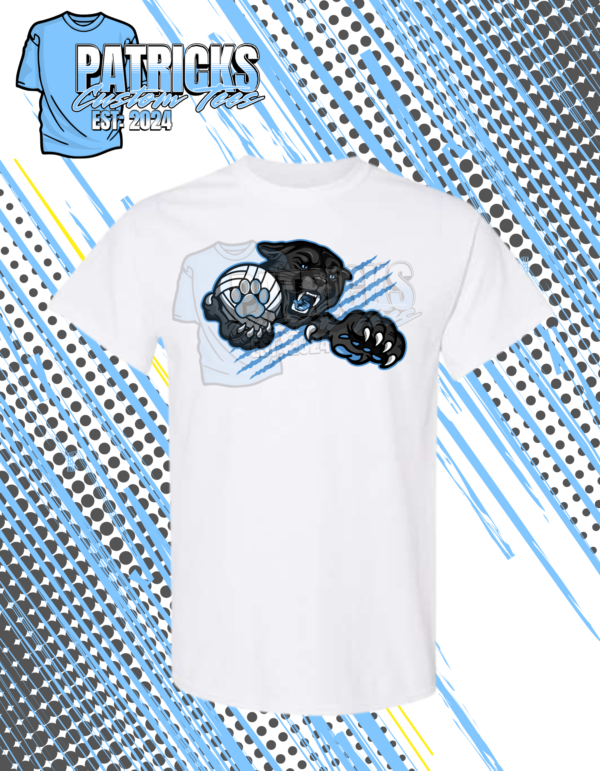 Panther Grabbing Volleyball T-shirt