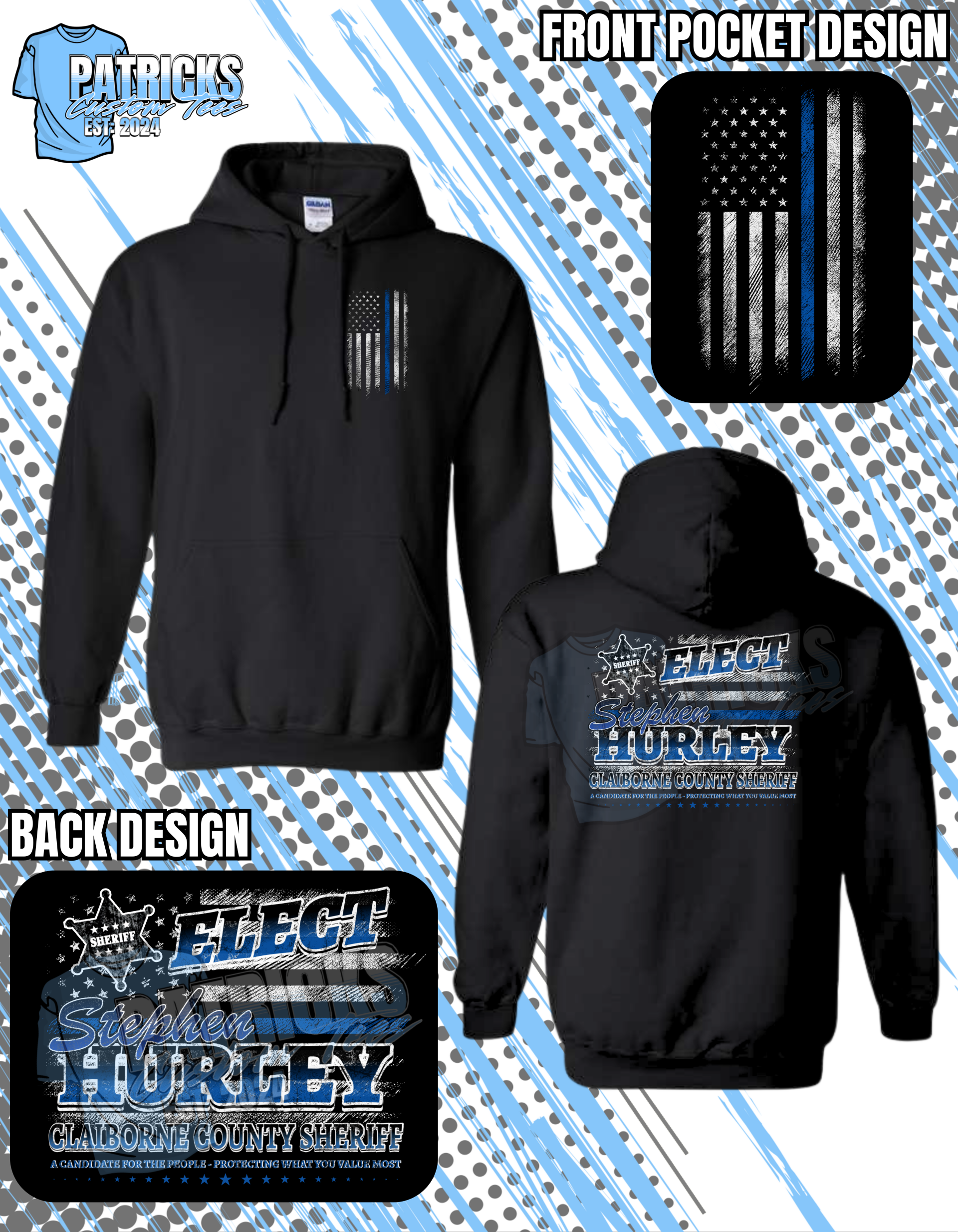 Elect Stephen Hurley For Claiborne County Sheriff Hoodie