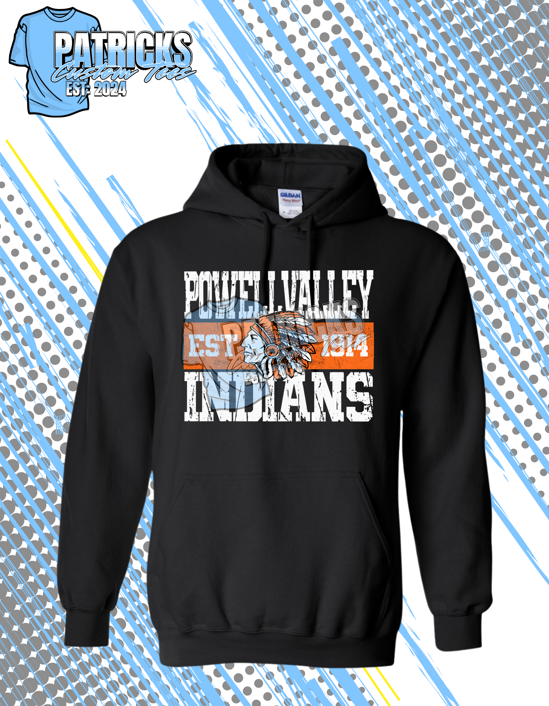 Powell Valley Indians Varsity Hoodie