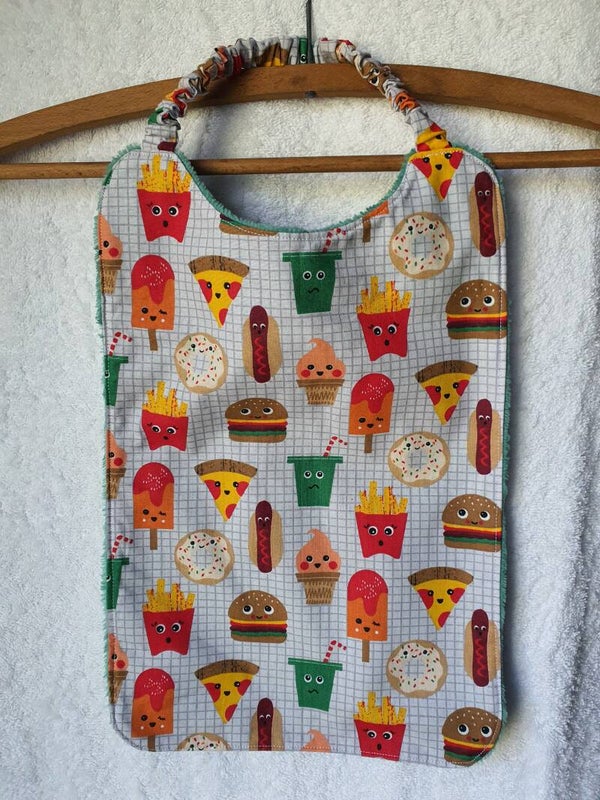 bavoir enfant élastiqué "hamburger"