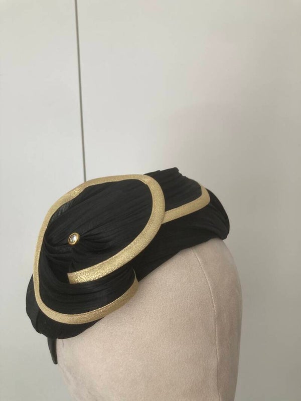Zwart tiener abaca silk bandeau
