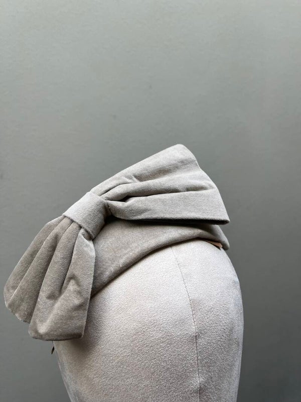 Taupe beige fluweel kids bandeau