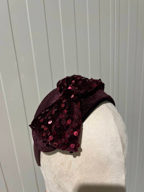 Bordeaux fluweel kids bandeau