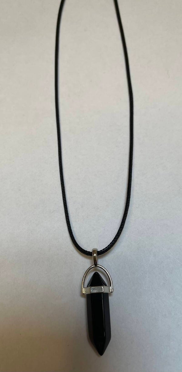 Black obsidian pendant