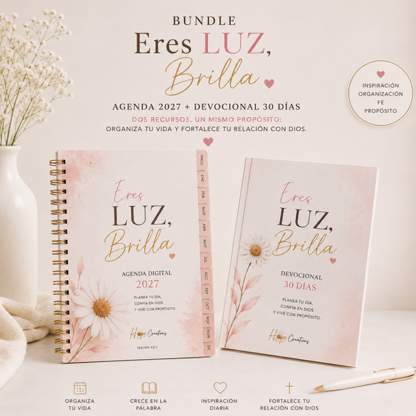 Bundle — Agenda + Devocional Eres Luz, Brilla