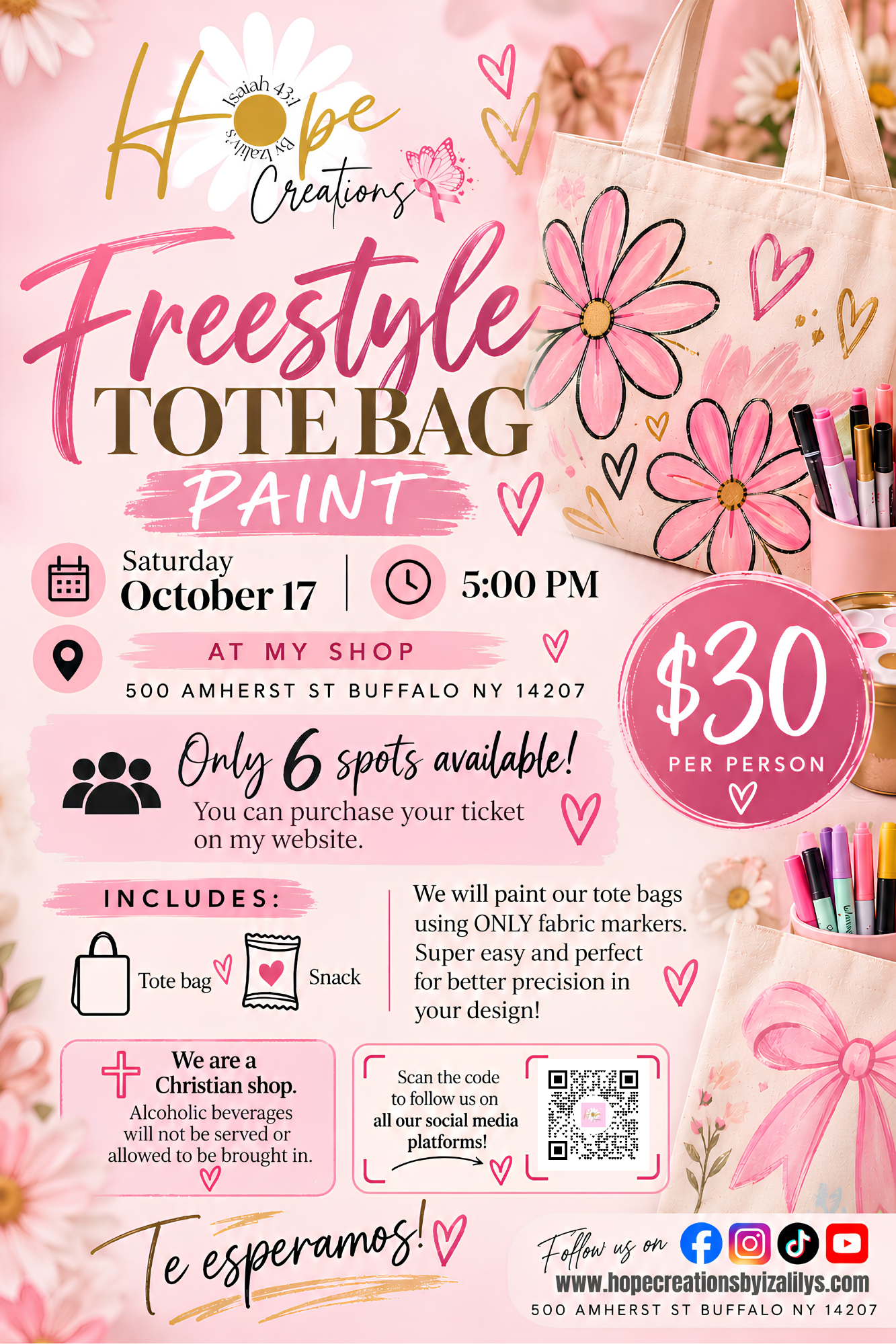 Freestyle Tote Bag Painting Workshop