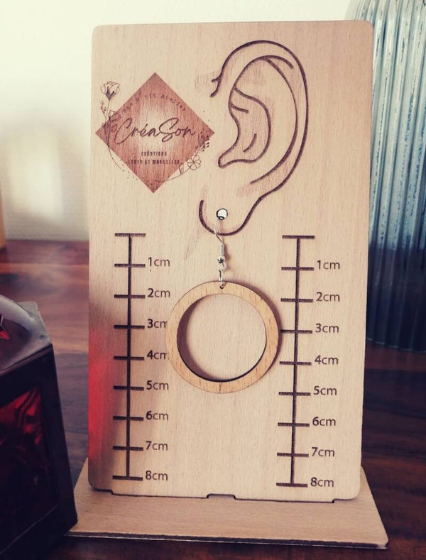 Boucles d'oreilles en bois : Anneaux