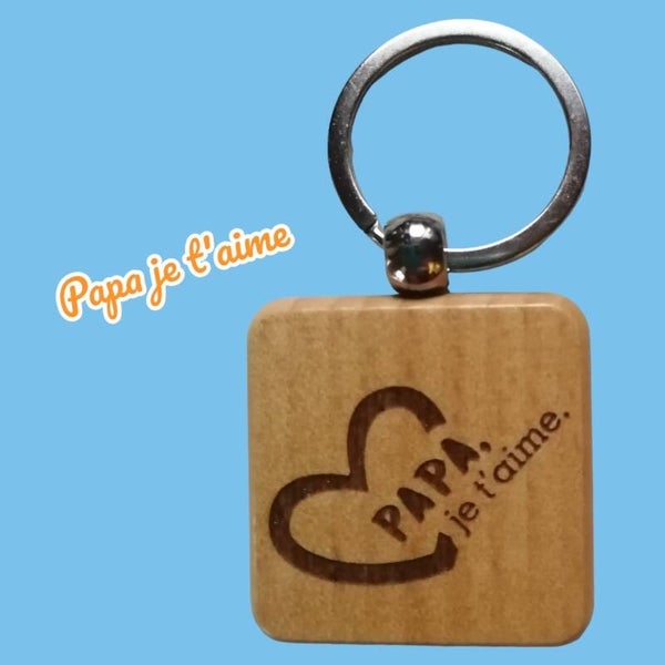 Porte clé carré Gravé