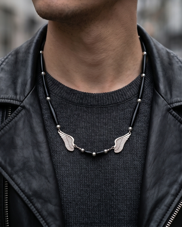 Men's Metel Wing Necklace