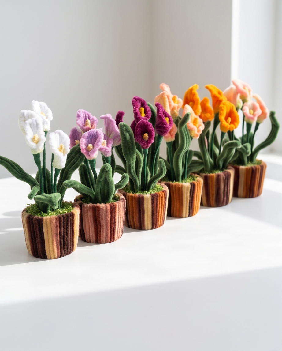 Fuzzy Wire Mini Calla Lily Plant