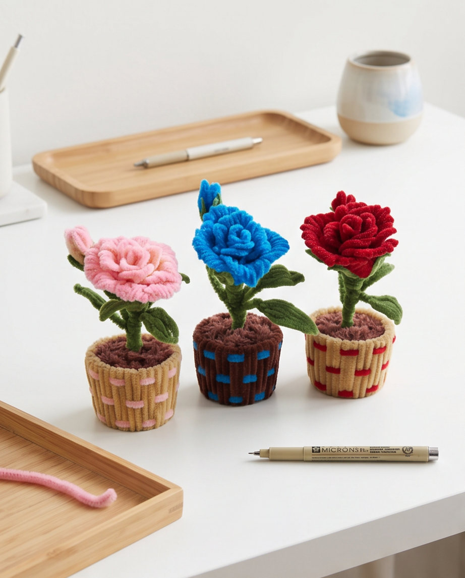 Fuzzy Wire Mini Rose Plants