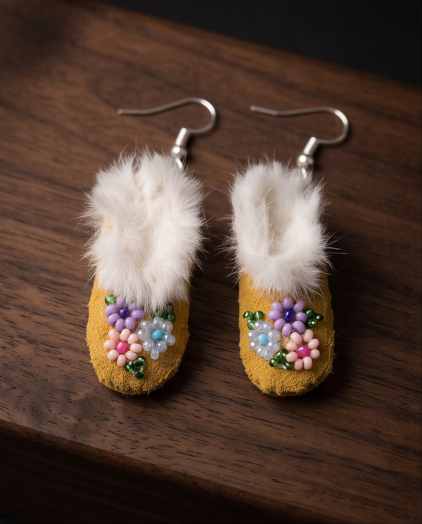 Beaded Handmade Mini Moc Earrings
