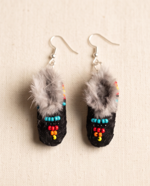 Beaded Handmade Mini Moc Earrings