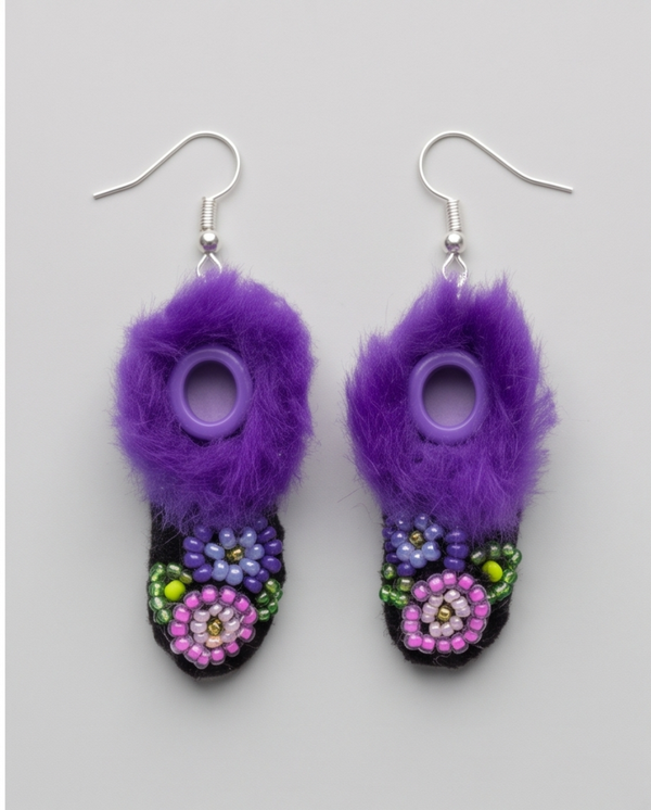 Beaded Handmade Mini Moc Earrings