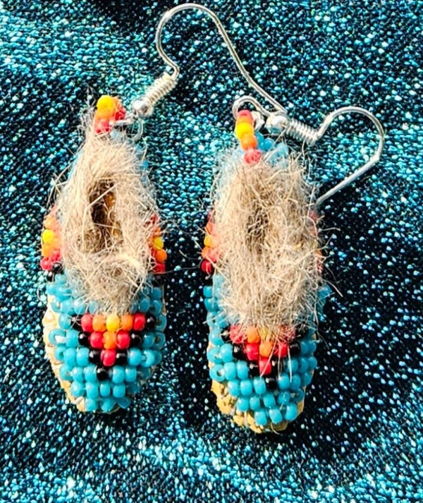Beaded Handmade Mini Moc Earrings